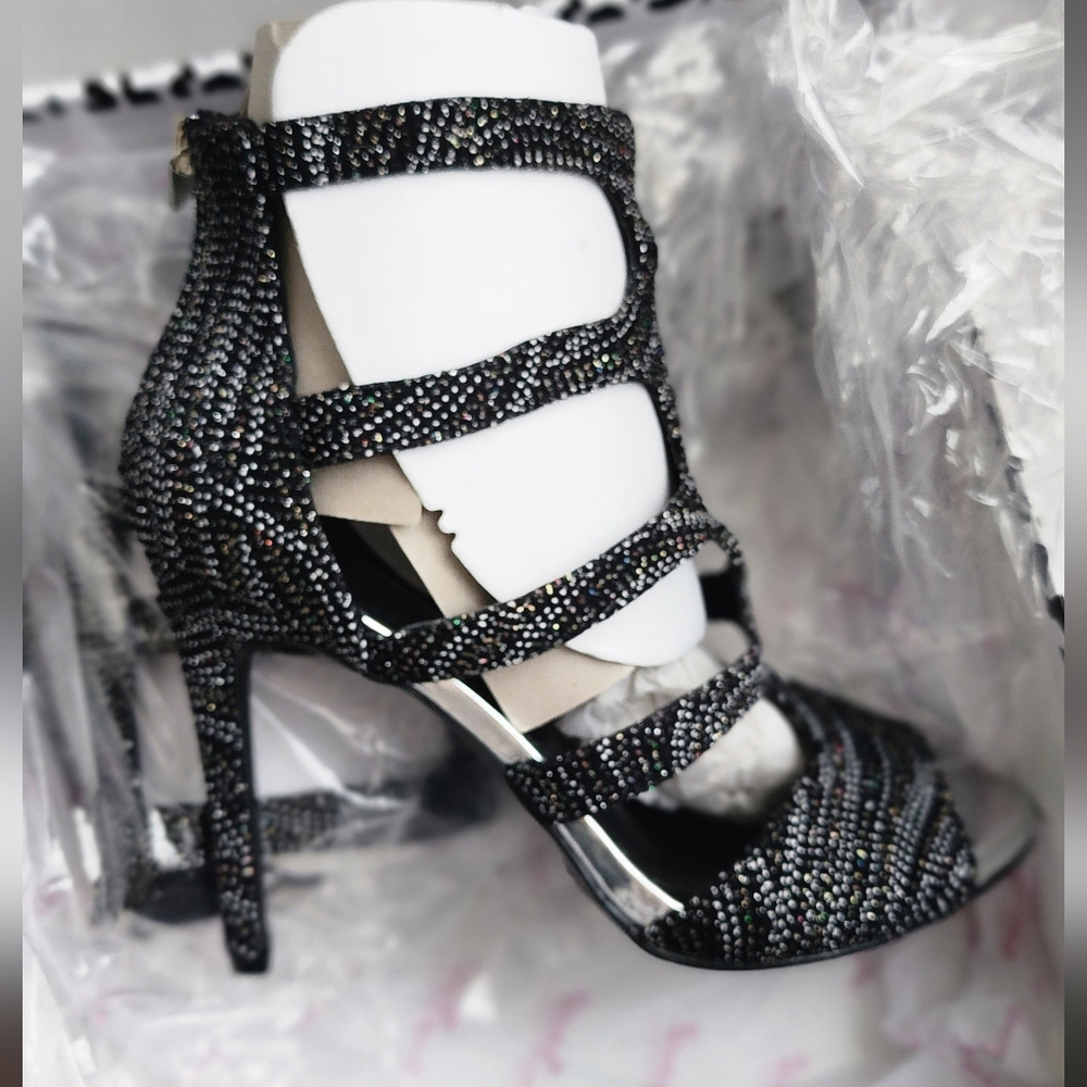 Elegant Black Strappy Heels